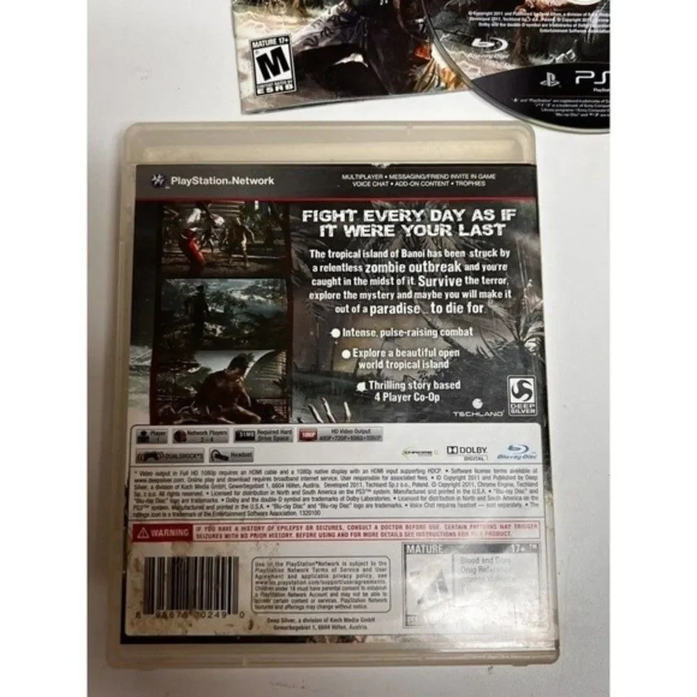 Dead Island Sony PlayStation 3 PS3 Game Complete w/ Manual‎ Techland Deep Silver